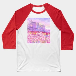 The Tokyo city, train and the purple sunset Baseball T-Shirt